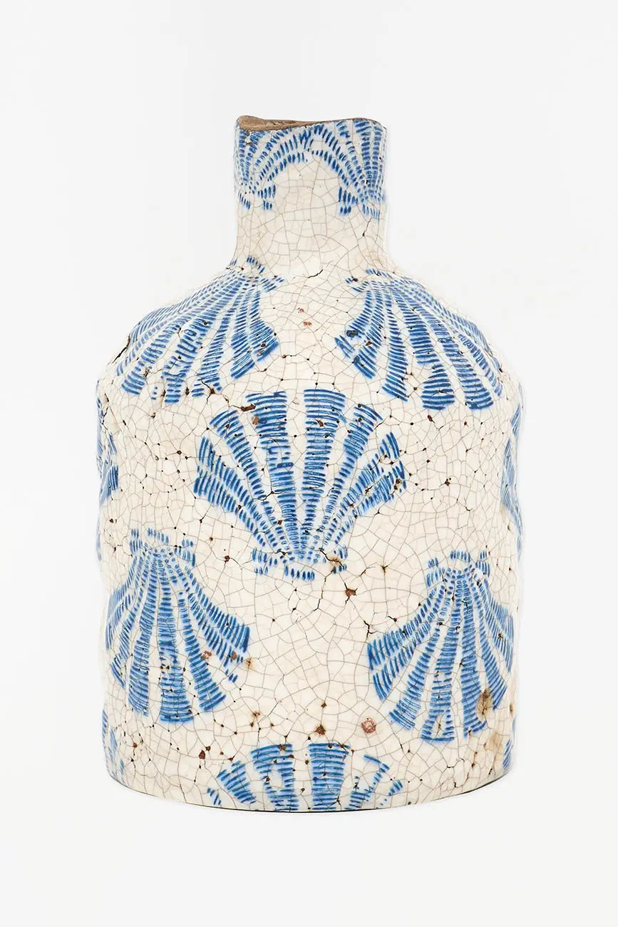 Terracotta Pot with Hand-Stamped Shells